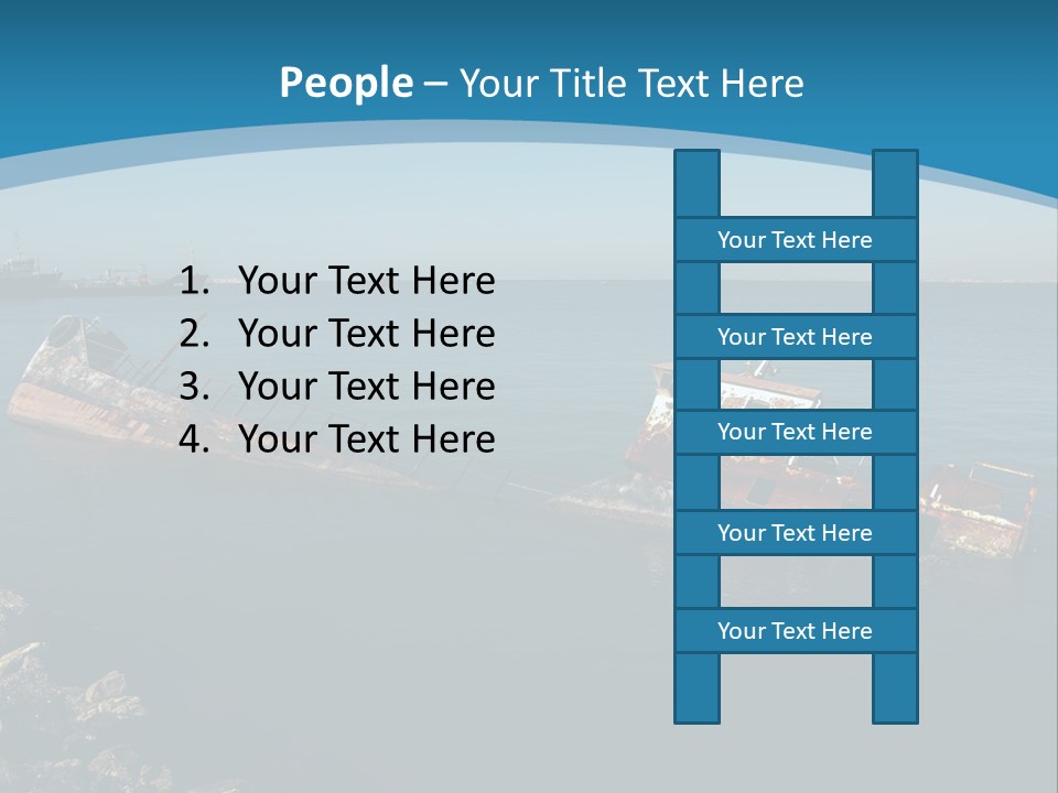 A Rusty Boat In The Middle Of A Body Of Water PowerPoint Template