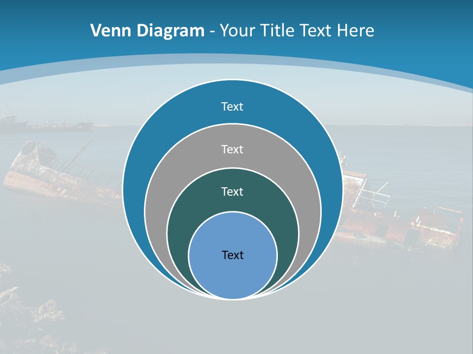 A Rusty Boat In The Middle Of A Body Of Water PowerPoint Template