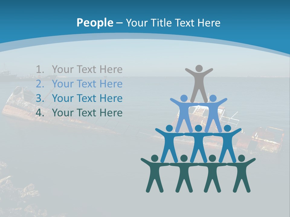 A Rusty Boat In The Middle Of A Body Of Water PowerPoint Template