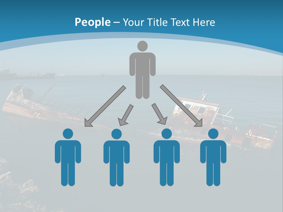 A Rusty Boat In The Middle Of A Body Of Water PowerPoint Template