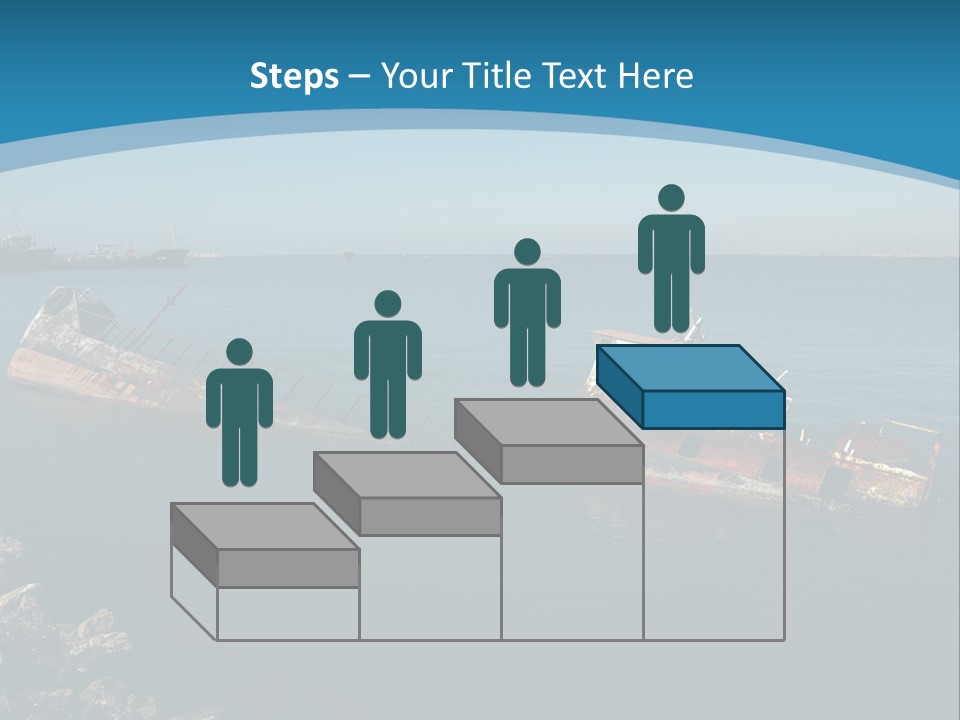 A Rusty Boat In The Middle Of A Body Of Water PowerPoint Template