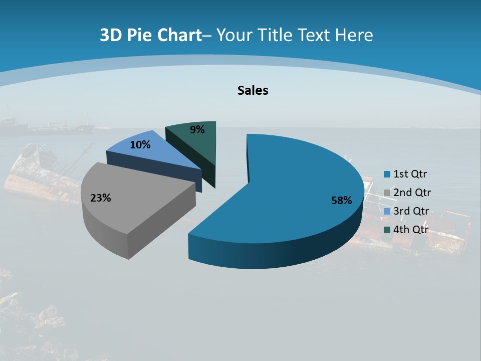 A Rusty Boat In The Middle Of A Body Of Water PowerPoint Template