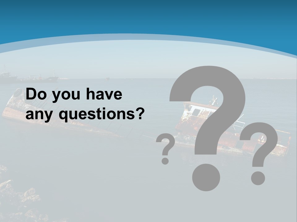 A Rusty Boat In The Middle Of A Body Of Water PowerPoint Template