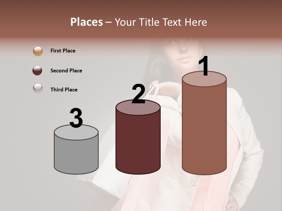 A Woman Holding A Shopping Bag Powerpoint Template PowerPoint Template