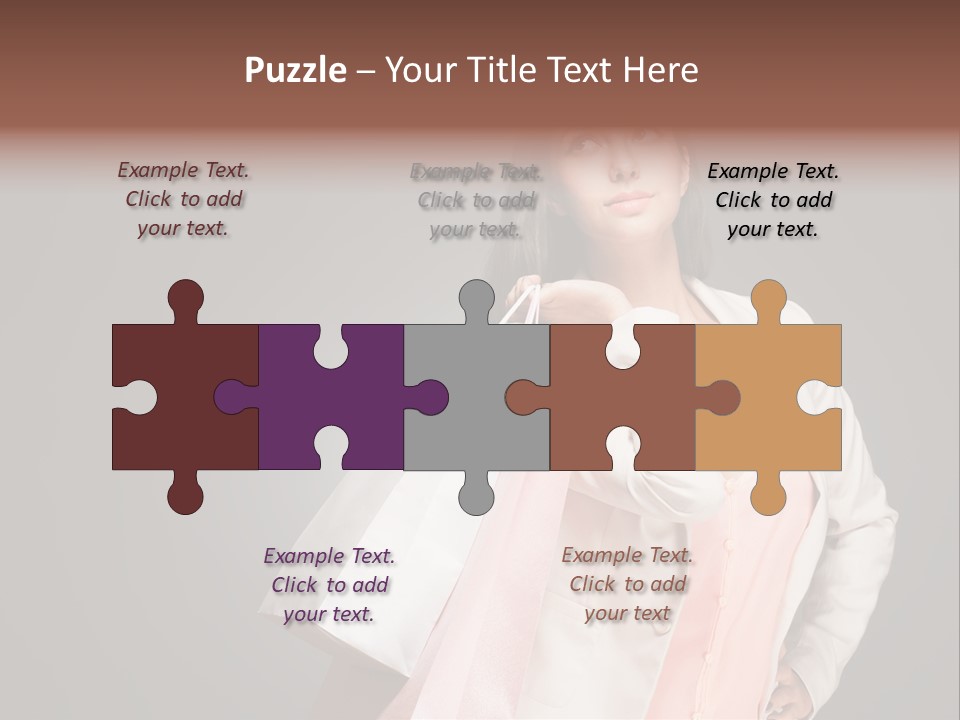 A Woman Holding A Shopping Bag Powerpoint Template PowerPoint Template