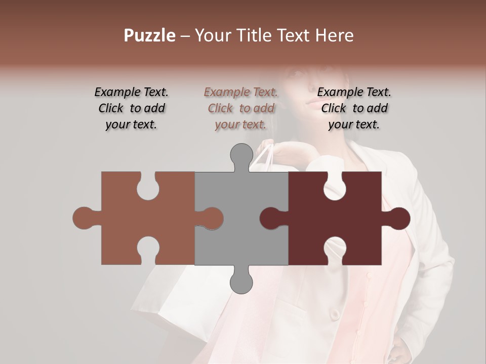 A Woman Holding A Shopping Bag Powerpoint Template PowerPoint Template