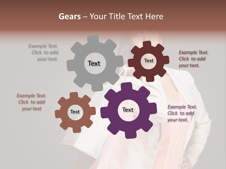 A Woman Holding A Shopping Bag Powerpoint Template PowerPoint Template