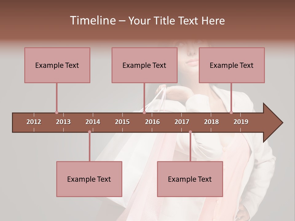 A Woman Holding A Shopping Bag Powerpoint Template PowerPoint Template