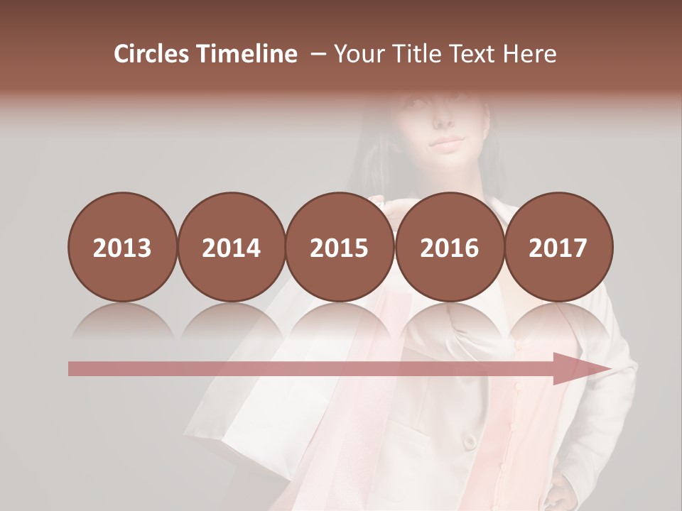 A Woman Holding A Shopping Bag Powerpoint Template PowerPoint Template