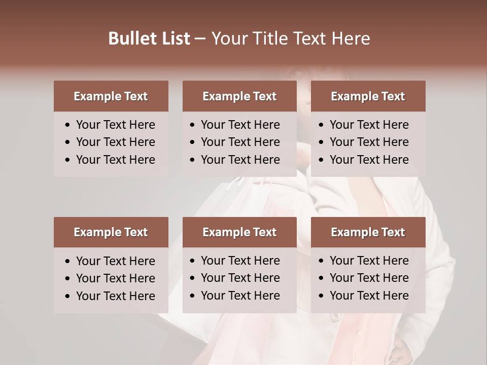 A Woman Holding A Shopping Bag Powerpoint Template PowerPoint Template