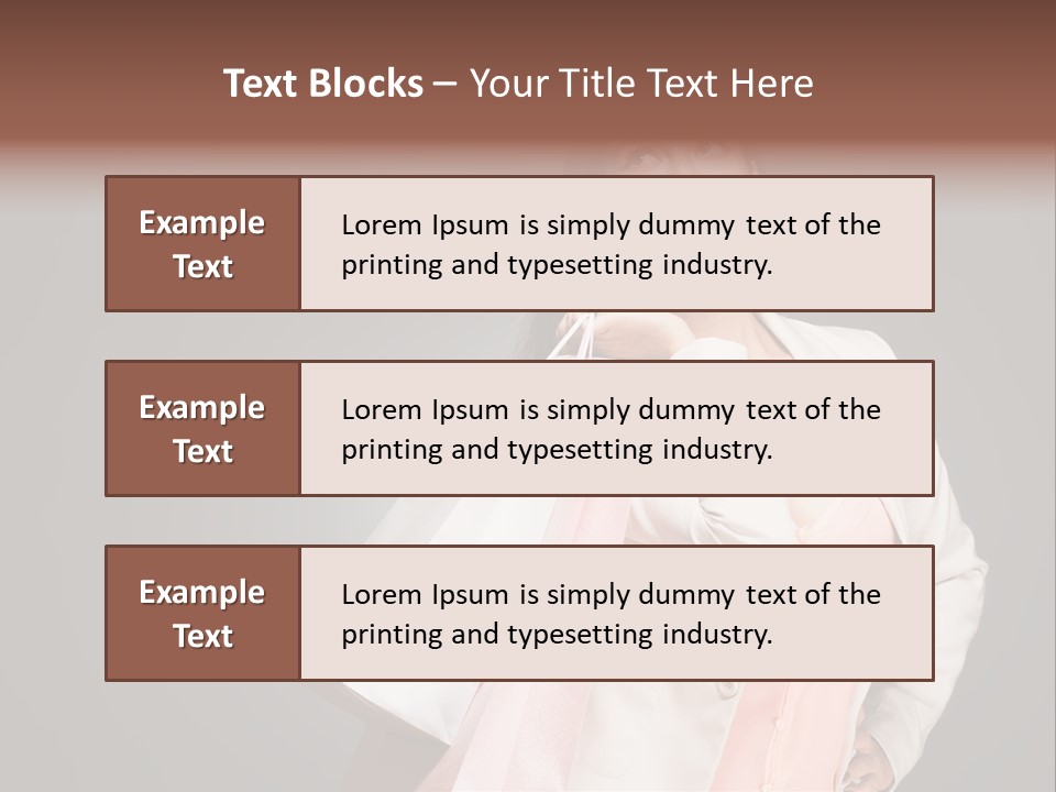 A Woman Holding A Shopping Bag Powerpoint Template PowerPoint Template