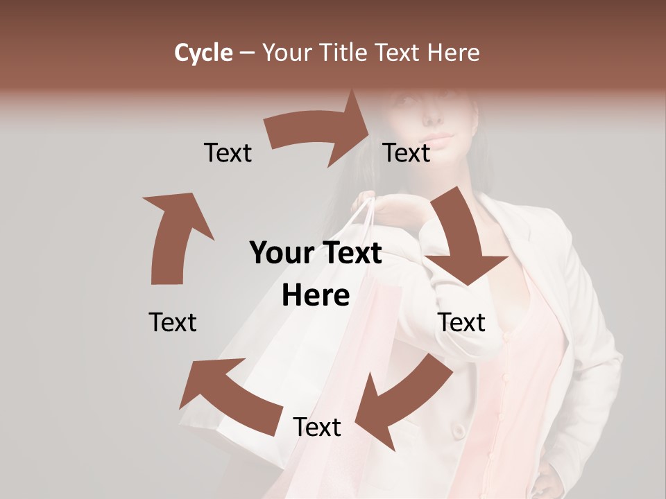 A Woman Holding A Shopping Bag Powerpoint Template PowerPoint Template