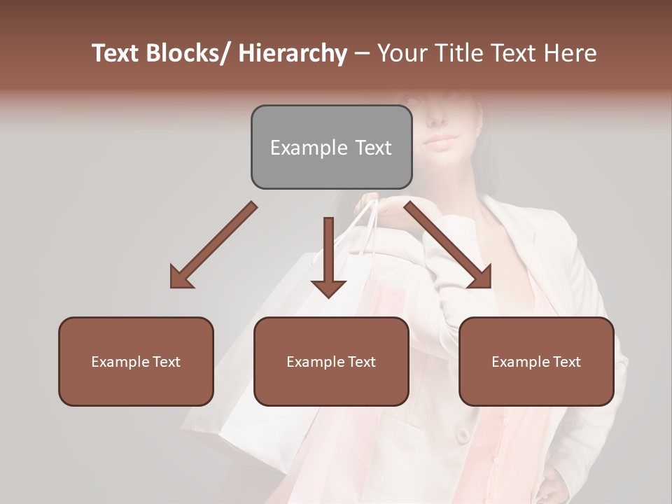 A Woman Holding A Shopping Bag Powerpoint Template PowerPoint Template