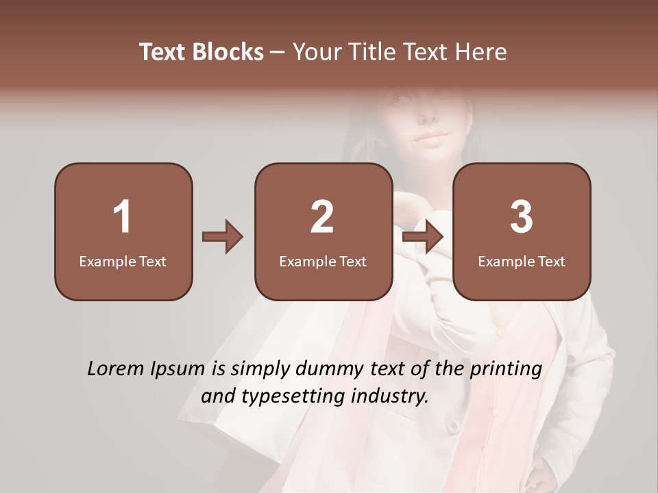 A Woman Holding A Shopping Bag Powerpoint Template PowerPoint Template