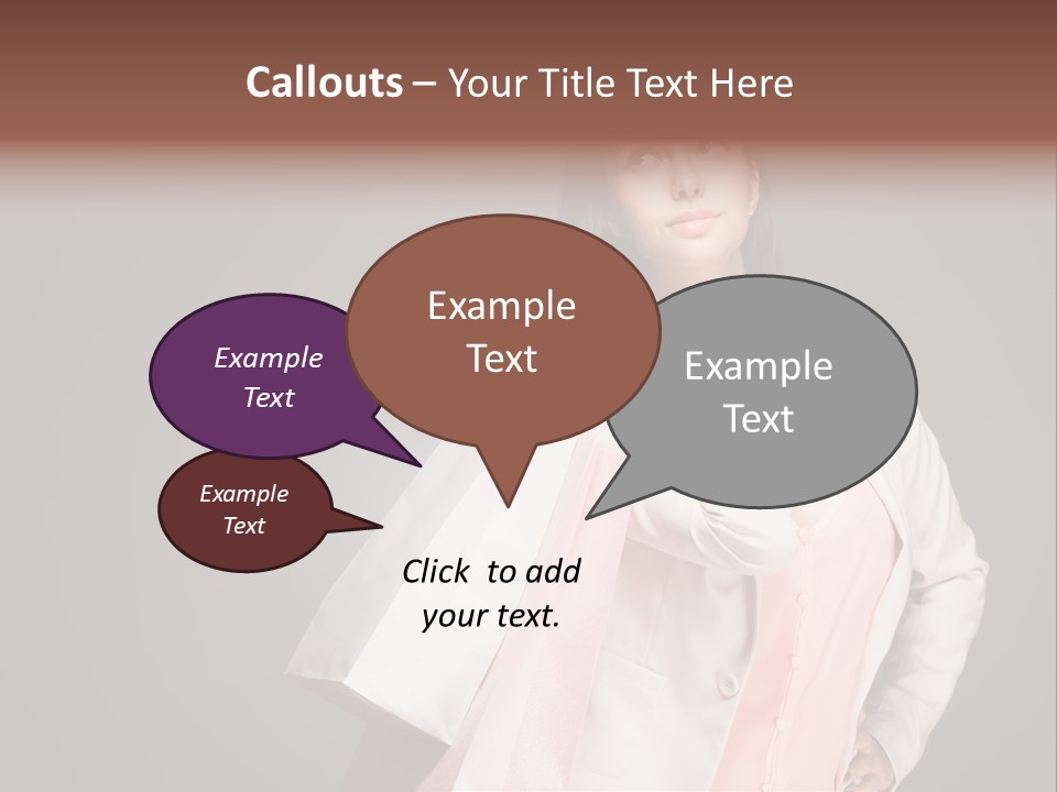 A Woman Holding A Shopping Bag Powerpoint Template PowerPoint Template