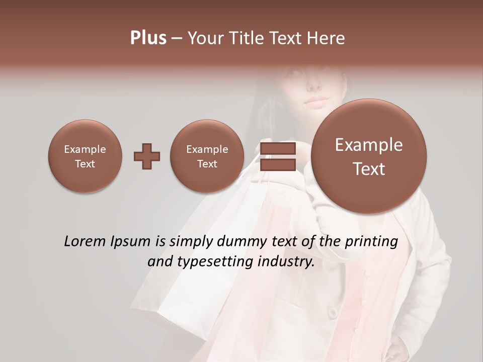 A Woman Holding A Shopping Bag Powerpoint Template PowerPoint Template