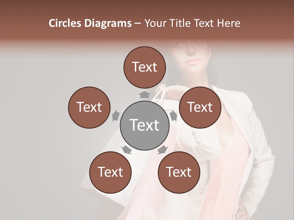 A Woman Holding A Shopping Bag Powerpoint Template PowerPoint Template