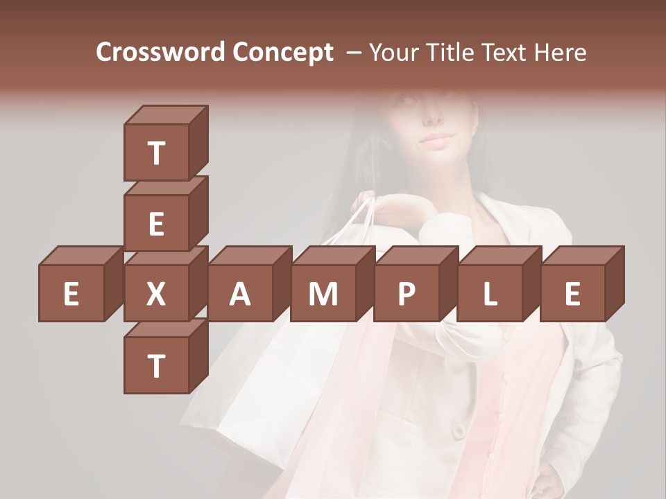 A Woman Holding A Shopping Bag Powerpoint Template PowerPoint Template