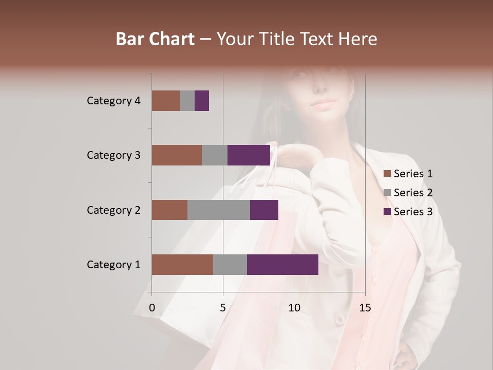 A Woman Holding A Shopping Bag Powerpoint Template PowerPoint Template