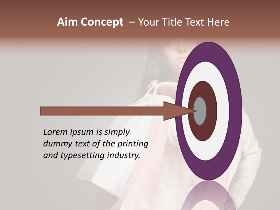 A Woman Holding A Shopping Bag Powerpoint Template PowerPoint Template
