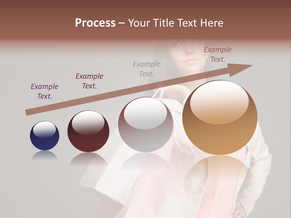 A Woman Holding A Shopping Bag Powerpoint Template PowerPoint Template