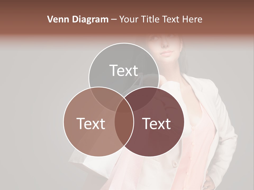 A Woman Holding A Shopping Bag Powerpoint Template PowerPoint Template