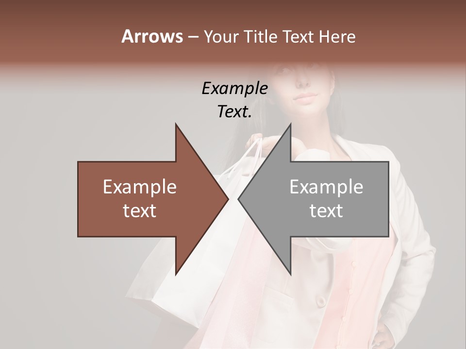 A Woman Holding A Shopping Bag Powerpoint Template PowerPoint Template