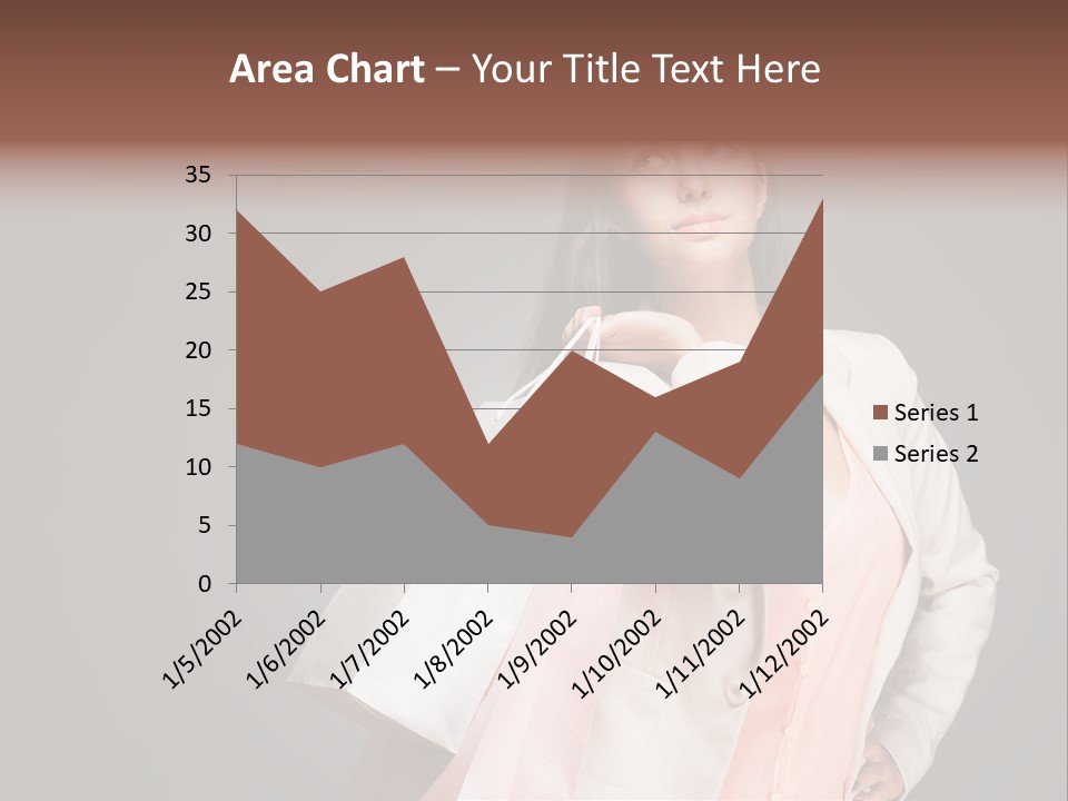 A Woman Holding A Shopping Bag Powerpoint Template PowerPoint Template