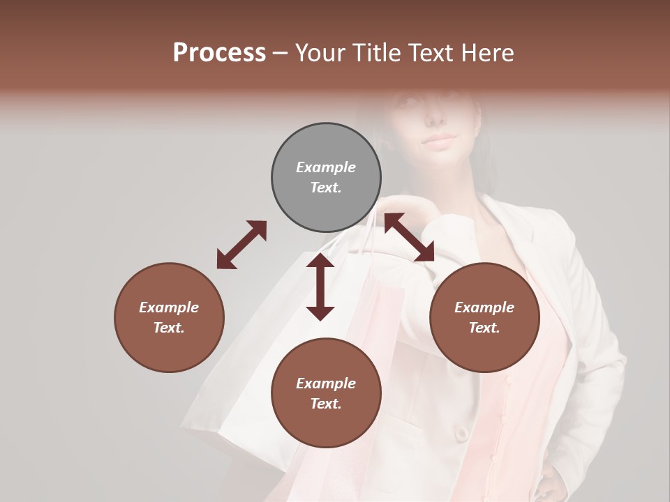 A Woman Holding A Shopping Bag Powerpoint Template PowerPoint Template