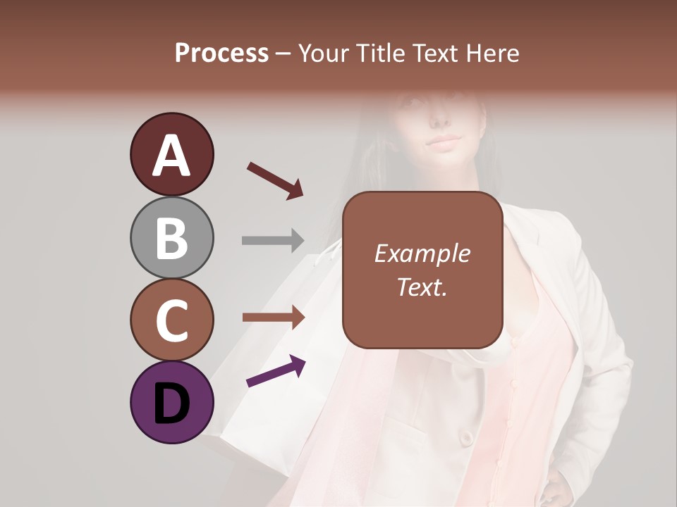 A Woman Holding A Shopping Bag Powerpoint Template PowerPoint Template