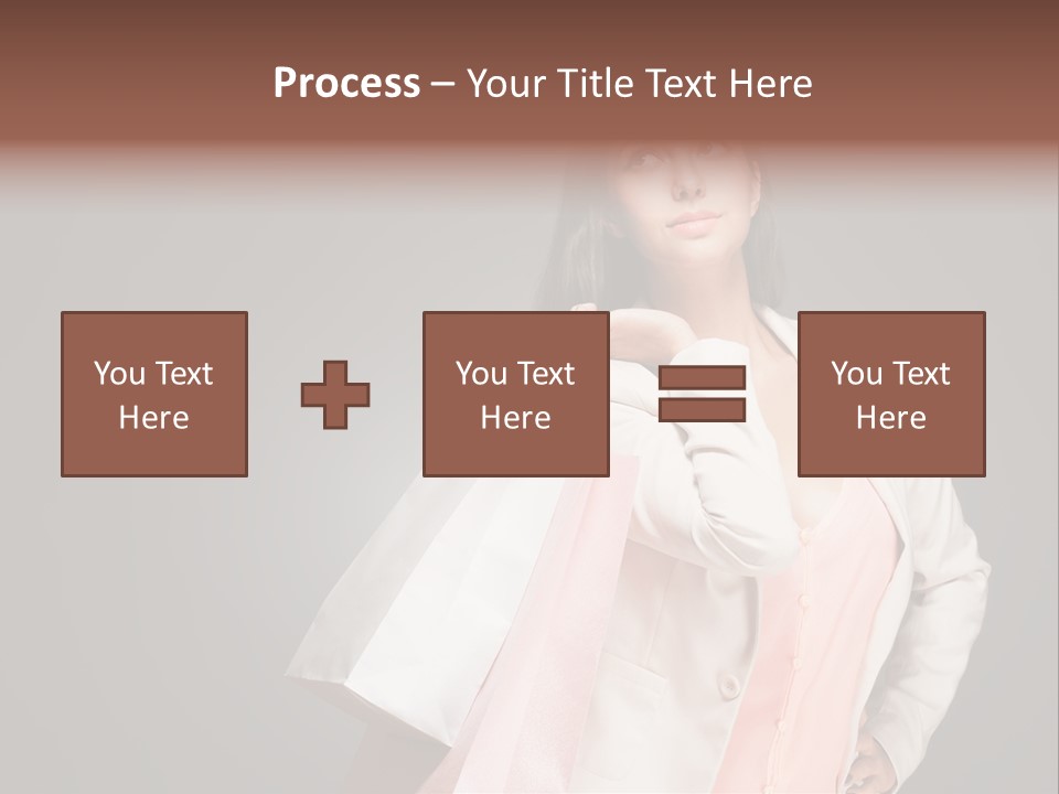 A Woman Holding A Shopping Bag Powerpoint Template PowerPoint Template