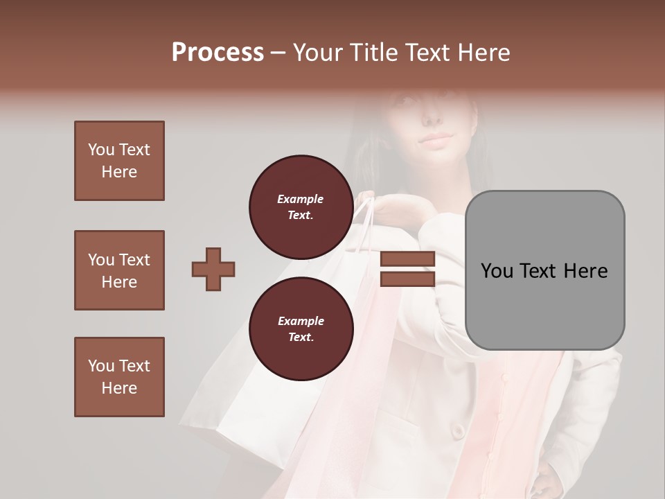 A Woman Holding A Shopping Bag Powerpoint Template PowerPoint Template