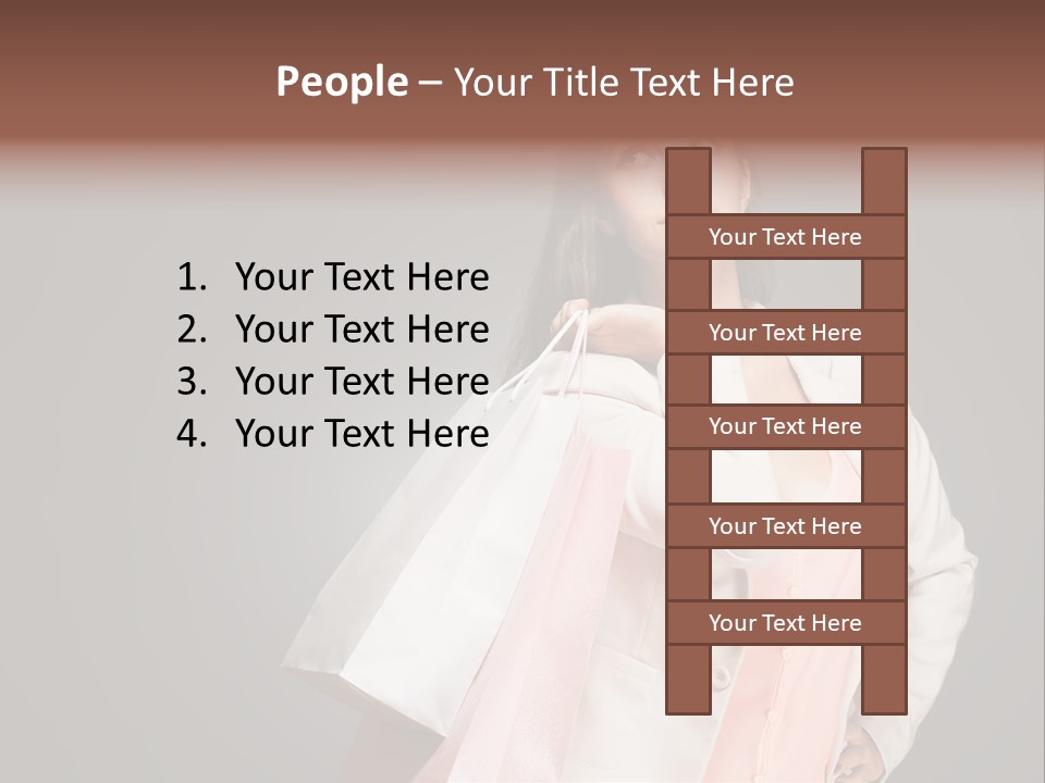 A Woman Holding A Shopping Bag Powerpoint Template PowerPoint Template