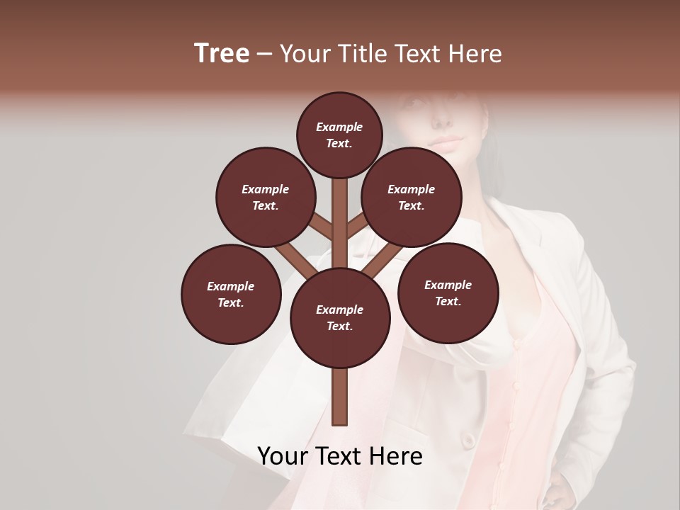 A Woman Holding A Shopping Bag Powerpoint Template PowerPoint Template