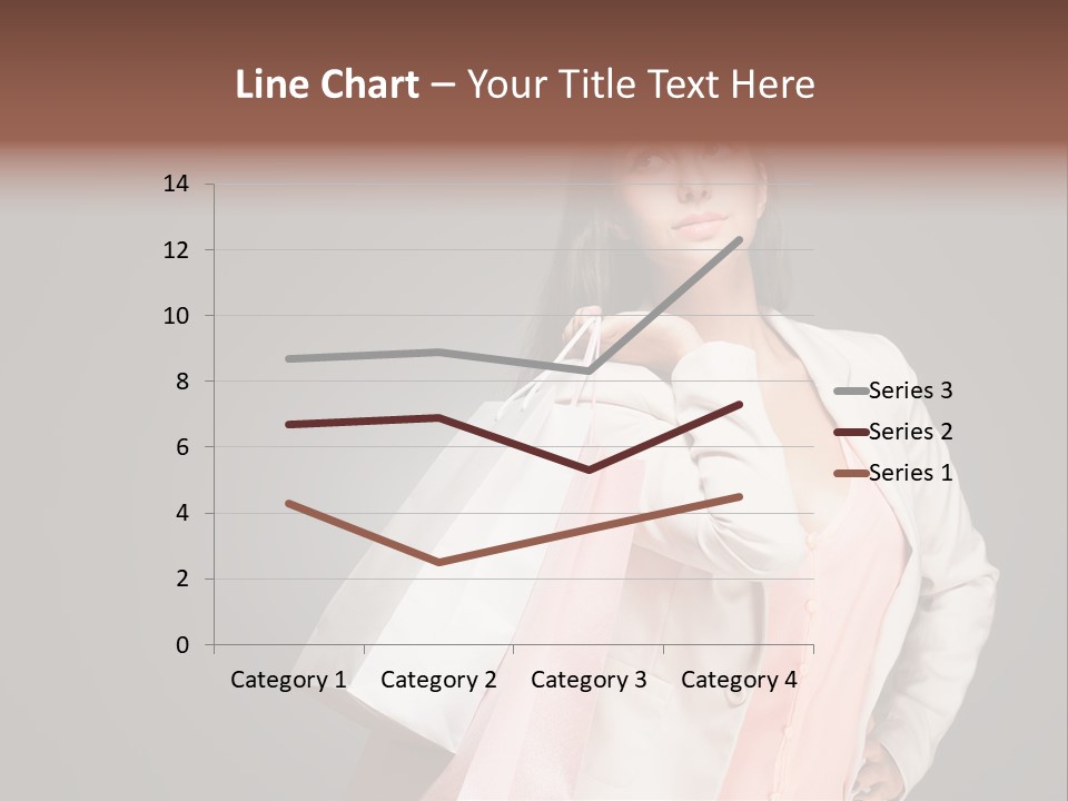 A Woman Holding A Shopping Bag Powerpoint Template PowerPoint Template