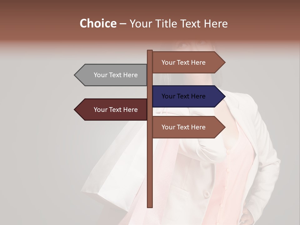 A Woman Holding A Shopping Bag Powerpoint Template PowerPoint Template