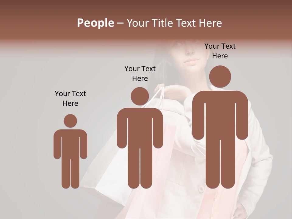 A Woman Holding A Shopping Bag Powerpoint Template PowerPoint Template