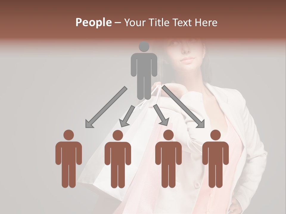 A Woman Holding A Shopping Bag Powerpoint Template PowerPoint Template