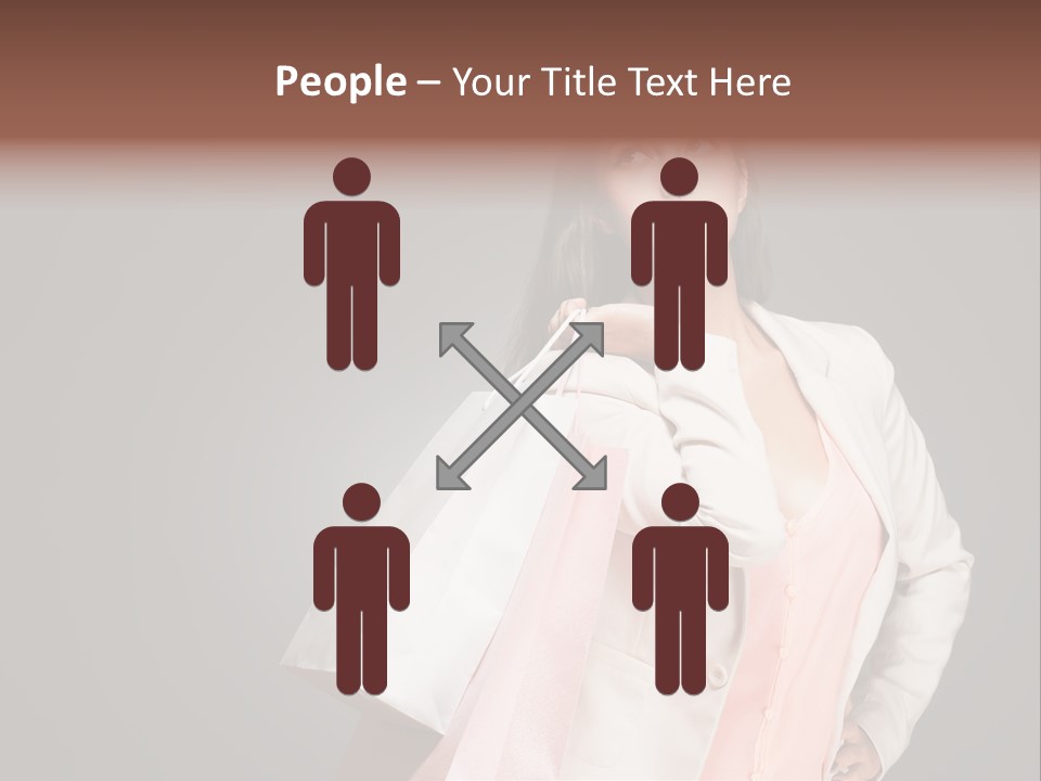 A Woman Holding A Shopping Bag Powerpoint Template PowerPoint Template