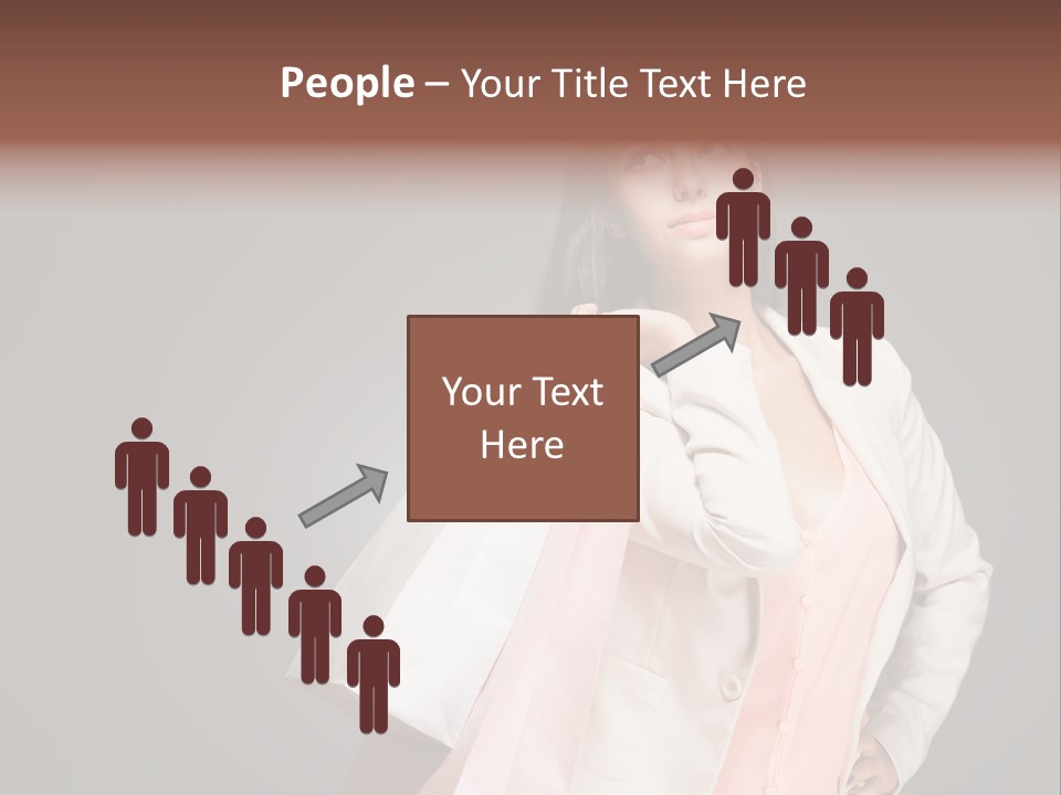 A Woman Holding A Shopping Bag Powerpoint Template PowerPoint Template