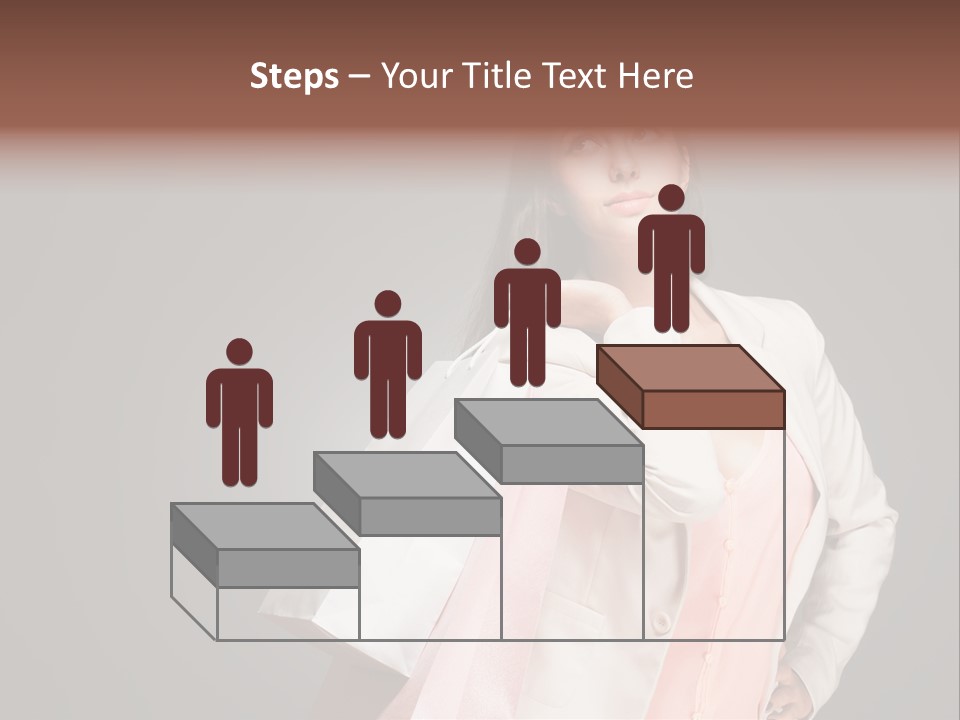 A Woman Holding A Shopping Bag Powerpoint Template PowerPoint Template