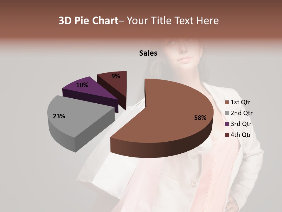 A Woman Holding A Shopping Bag Powerpoint Template PowerPoint Template