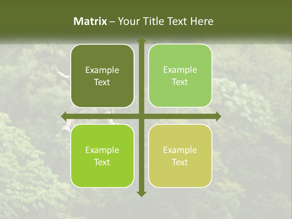 A Man Is Zipping Through The Air On A Rope PowerPoint Template