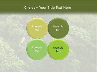 A Man Is Zipping Through The Air On A Rope PowerPoint Template