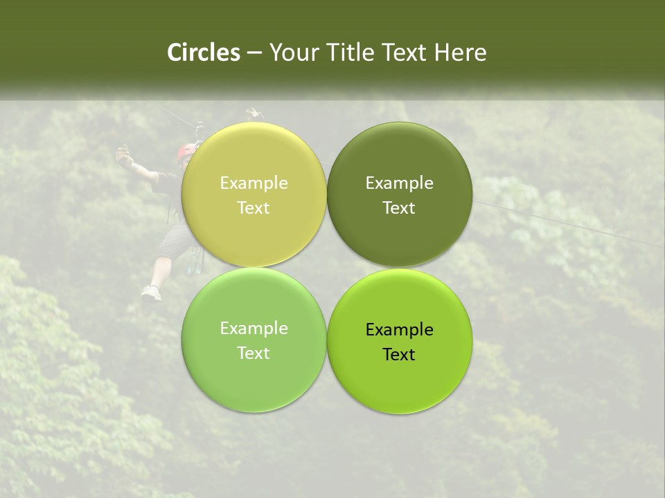 A Man Is Zipping Through The Air On A Rope PowerPoint Template