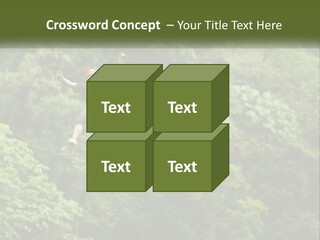 A Man Is Zipping Through The Air On A Rope PowerPoint Template