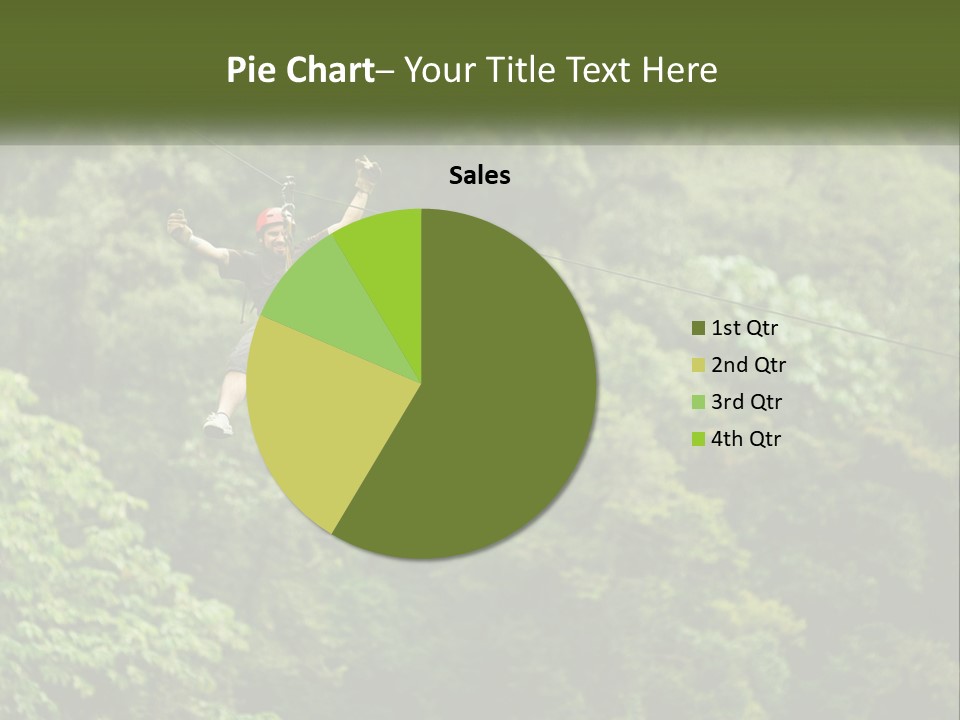 A Man Is Zipping Through The Air On A Rope PowerPoint Template