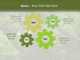 A Man Is Zipping Through The Air On A Rope PowerPoint Template