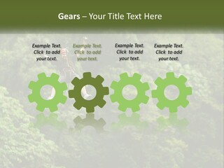 A Man Is Zipping Through The Air On A Rope PowerPoint Template