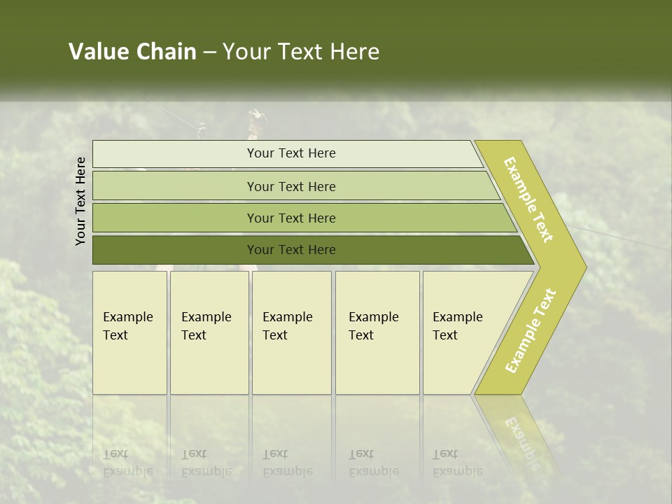 A Man Is Zipping Through The Air On A Rope PowerPoint Template